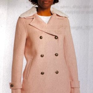 Nordstrom Blush Color Double-Breasted Jacket. Wool Blend